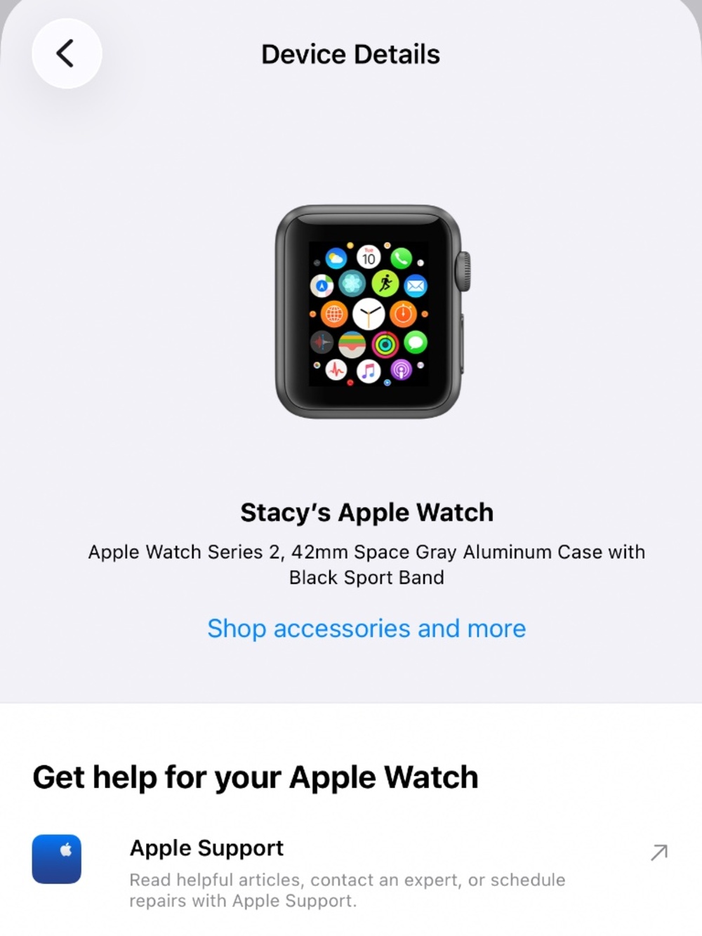 Apple Watch Series 2 42mm Space Gray Aluminum Case with Black Sport Band+charger